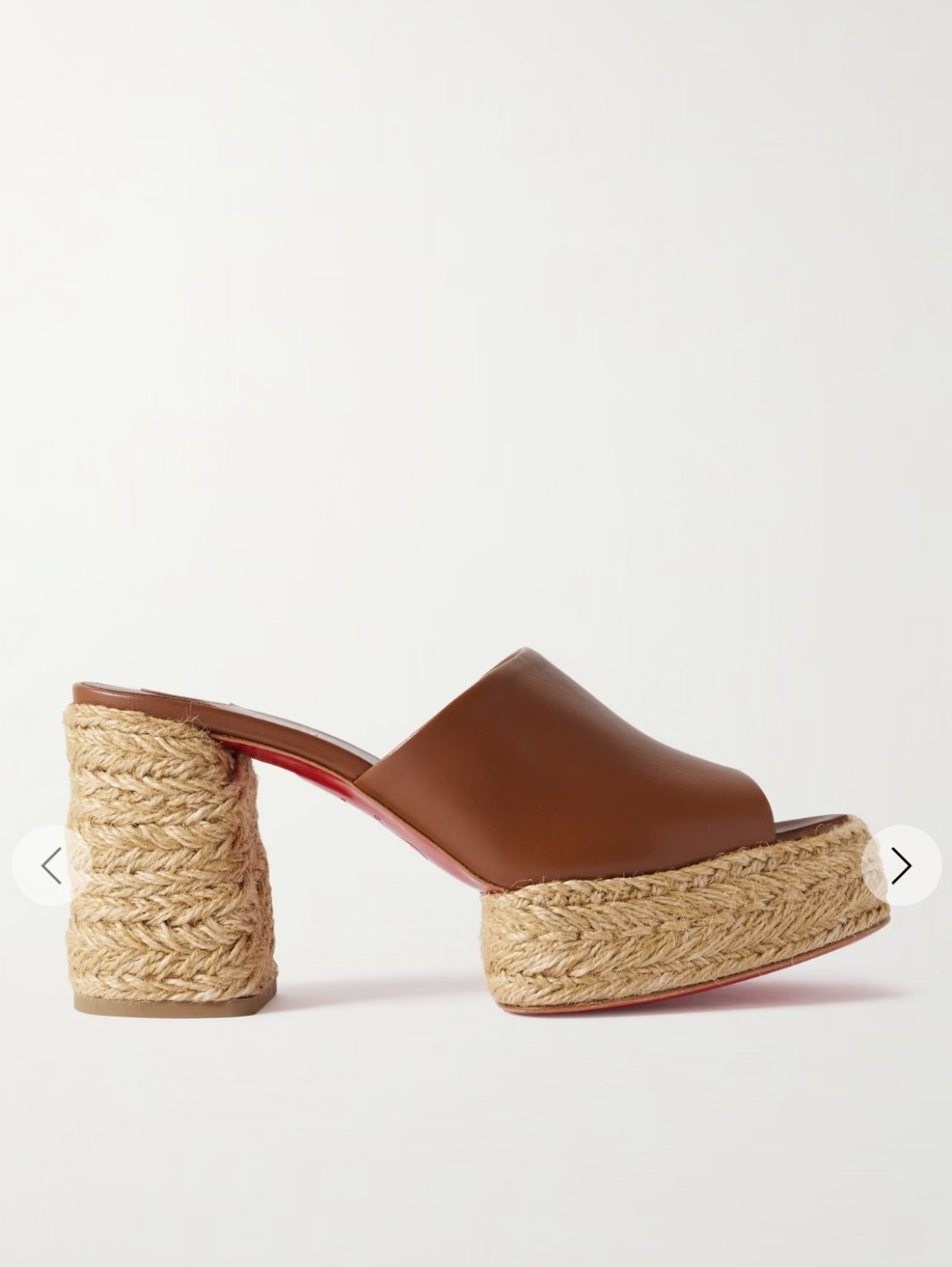 $945 Christian Louboutin Calakala 85 Brown Leather Espadrille Sandals Eu40 Us 10